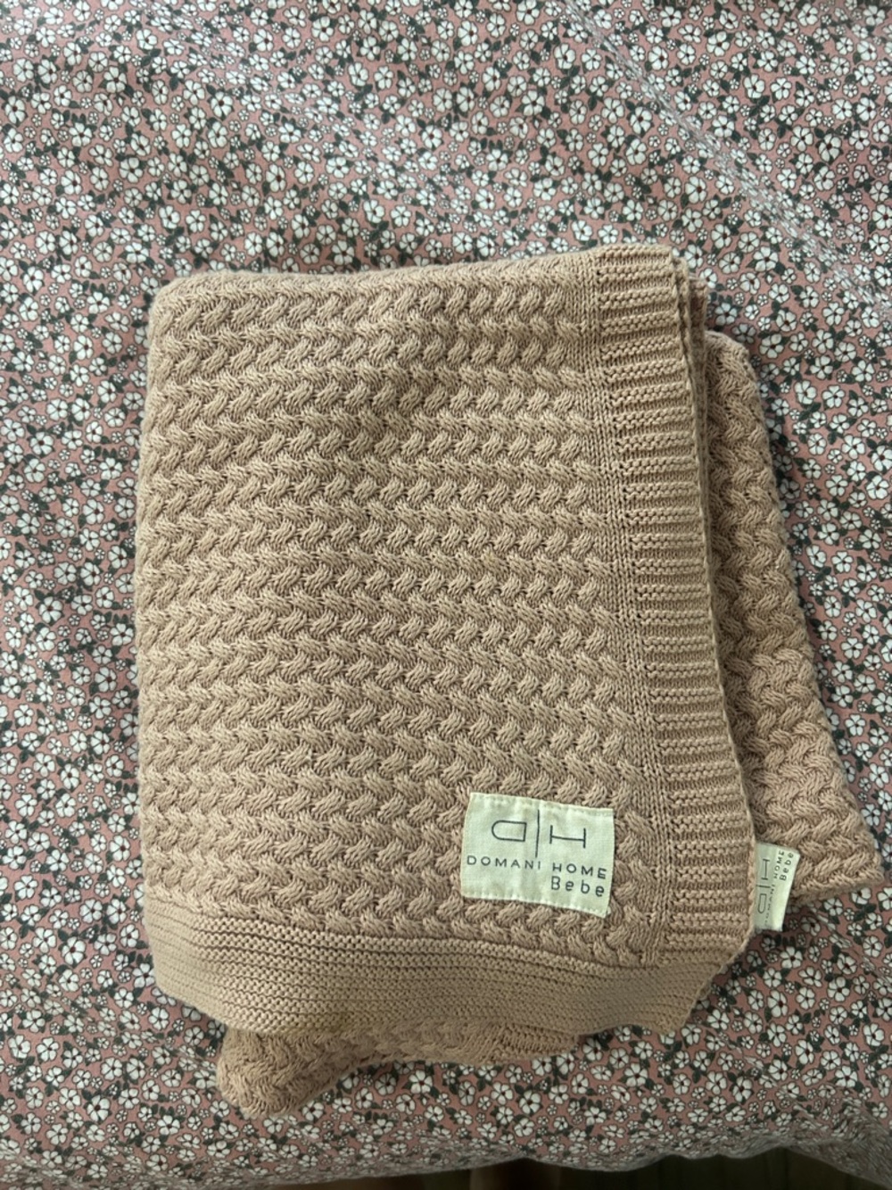 Domani Home Bebe Knit Baby Blanket - pink